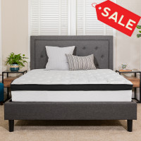 Flash Furniture CL-BT33PM-R12M-K-GG Capri Comfortable Sleep 12 Inch Memory Foam and Pocket Spring Mattress, King in a Box 